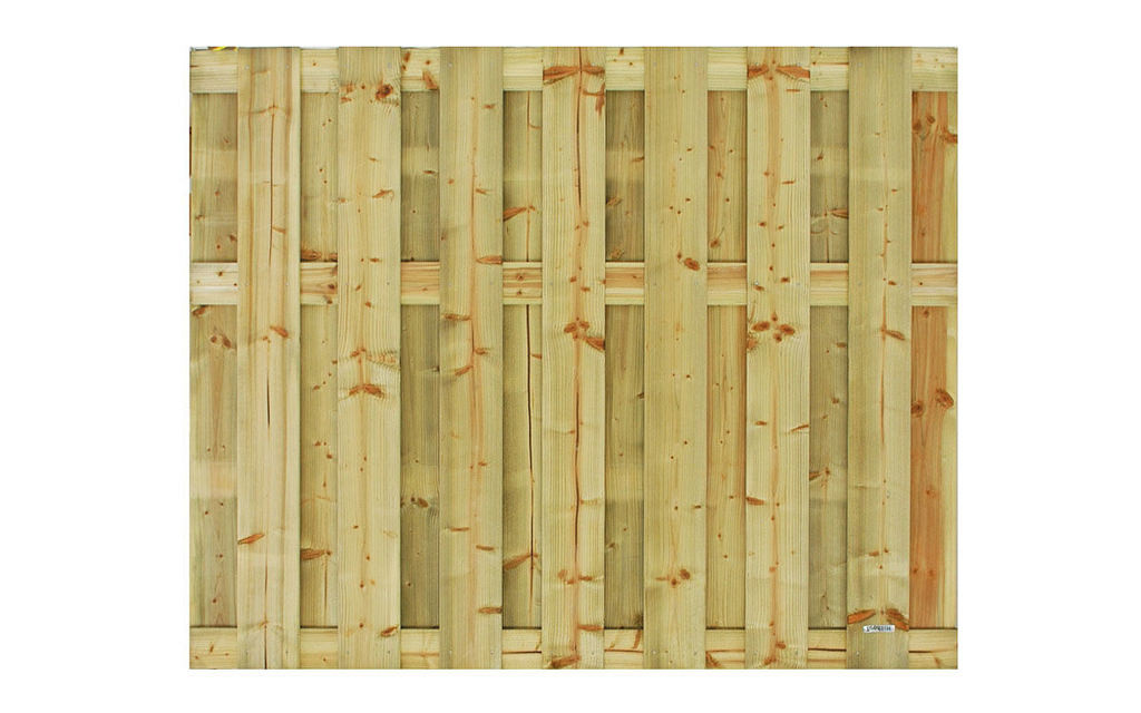 Jumboscherm geschaafd Vuren 18-planks 15mm 180x180cm recht