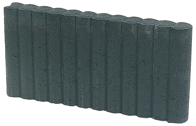Palissadeband Rond 6x25x50cm Zwart