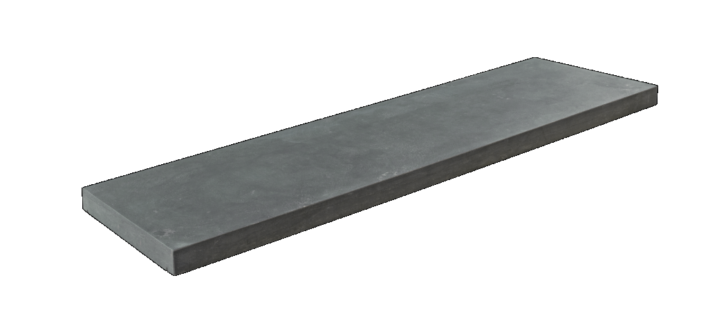 Afdekplaat-Vijverrand met waterkering Chinees hardsteen 100x35x4cm