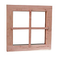 Douglas vast raam Prestige met dubbelglas, 66,4x66,4 cm, onbehandeld.