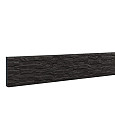 Beton onderplaat dubbelzijdig leisteenmotief 36x3,5x184cm antraciet gecoat
