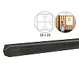 Betonpaal glad met diamantkop 10x10x280cm antraciet ongecoat T-paal