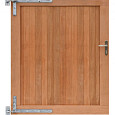 Hardhouten dubbele toegangspoort verticaal 300x180cm incl beslag