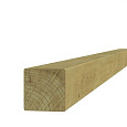 Midden-Europees vuren geschaafde paal 8,7 x 8,7 x 300 cm, groen geïmpregneerd.