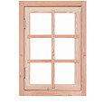 Douglas 6-ruits uitzetraam, 89,8x70,3 cm, kleurloos geïmpregneerd.