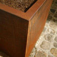 CARREZ met wielen 800x800x800mm Corten (CAWL6.1)