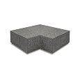 ArtiStone Oud Hollands hoekstuk traptrede 90° binnen 37x15cm Antraciet