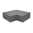 Artistone Oud Hollands hoekstuk traptreden 90° binnen 40x20cm Antraciet