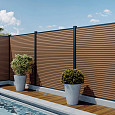 Boston WPC Fence Board Modern 21x160mm L-178cm | Teak