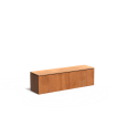 Sokkel met zitting 1500x400x430mm Corten 2mm (CKW31)