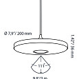 Hanglamp Disc Pendant Ø 200 mm Black | 100-230V