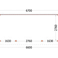 Aanbouwveranda Ancona 6700x3300x2600mm (bxdxh)