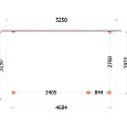 Aanbouwveranda Lucca 5250x3250x2600mm (bxdxh) rechts