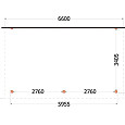 Aanbouwveranda Lucca 6600x3900x2600mm (bxdxh)