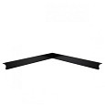Aluminium daktrim binnenhoek, 4,5 x 4,5 x 40 cm, zwart RAL 9005.