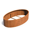 ELLIPSE zonder bodem 2800x1600x600mm Corten (CELW1)