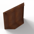 Component Module+ Kopschot paneel (D) 60x42cm Corten