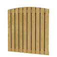 Grenen geschaafd plankenscherm 21-planks 17mm 180x180cm verticaal toog groen geïmpregneerd | OP=OP