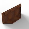 Plantenbak Module+ Kopschot paneel (D) 60x28cm Corten