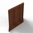 Bloembak Module+ Parallel paneel-Rechts (E) Corten 60x56cm