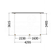 Aanbouwveranda Modena 4300x3650x2700mm (bxdxh) rechts