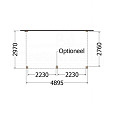 Aanbouwveranda Modena 4900x3000x2700mm (bxdxh)