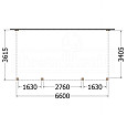 Aanbouwveranda Modena 6600x3650x2700mm (bxdxh)