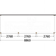 Aanbouwveranda Modena 8900x3000x2700mm (bxdxh)