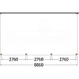 Aanbouwveranda Modena 8900x4850x2700mm (bxdxh)