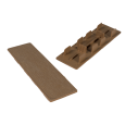 WEOSUN® Brise Soleil eindkap 42x145mm Teak (6st)