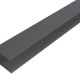 F-profiel | WEO® Essential Gardenwall | Aluminium | Dark Grey | 35x45mm | 300cm