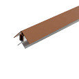 Klikprofiel Hoek | WEO®35-60-120/60 | Aluminium | Teak L-300cm 50x50mm