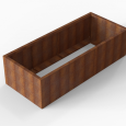 Bloembak Module+ 90x210x56cm | Corten