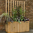 Trellis bloembak Elan 130 Excellent, 89x42x42cm hoogte 130cm groen geïmpregneerd