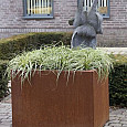 Bloembak vlak - 120x300x40 cm Corten