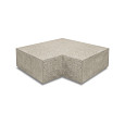 Artistone Oud Hollands hoekstuk traptrede 90° binnen 37x15cm Greige