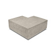ArtiStone Oud Hollands hoekstuk traptrede 90° buiten 37x15cm Greige