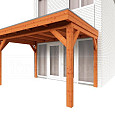 Aanbouwveranda Ancona 3750x3900x2600mm (bxdxh)
