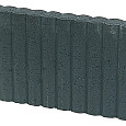 Palissadeband Rond 6x25x50cm Zwart