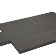 Tuintegel 25x50x5cm Antraciet mini facet
