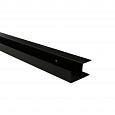 Stalen hoekprofiel met structuur poedercoating t.b.v. H-gleufpaal, 4 x 8 x 220 cm, zwart RAL9005