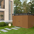 NewTechWood berging Cella met dubbele deur, 344 x 210 cm, Teak