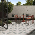 GeoCeramica® 60x60x4cm Ambiente Greige Flower