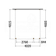 Aanbouwveranda Modena 4050x4850x2700mm (bxdxh) rechts