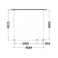 Aanbouwveranda Modena 4700x4850x2700mm (bxdxh) rechts