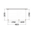 Aanbouwveranda Modena 4850x3000x2700mm (bxdxh) rechts