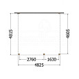 Aanbouwveranda Modena 4850x4850x2700mm (bxdxh) rechts