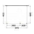 Aanbouwveranda Modena 5500x4850x2700mm (bxdxh) rechts