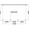 Aanbouwveranda Modena 7300x4850x2700mm (bxdxh) rechts