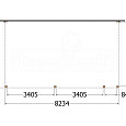 Aanbouwveranda Modena 8250x4850x2700mm (bxdxh) rechts